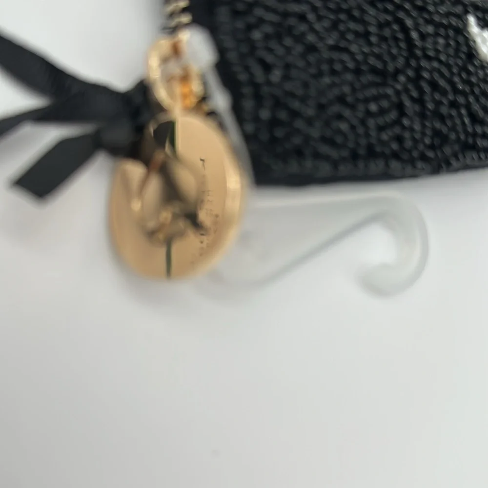Kate Spade x Target Champange and French Fries Black Beaded Clutch